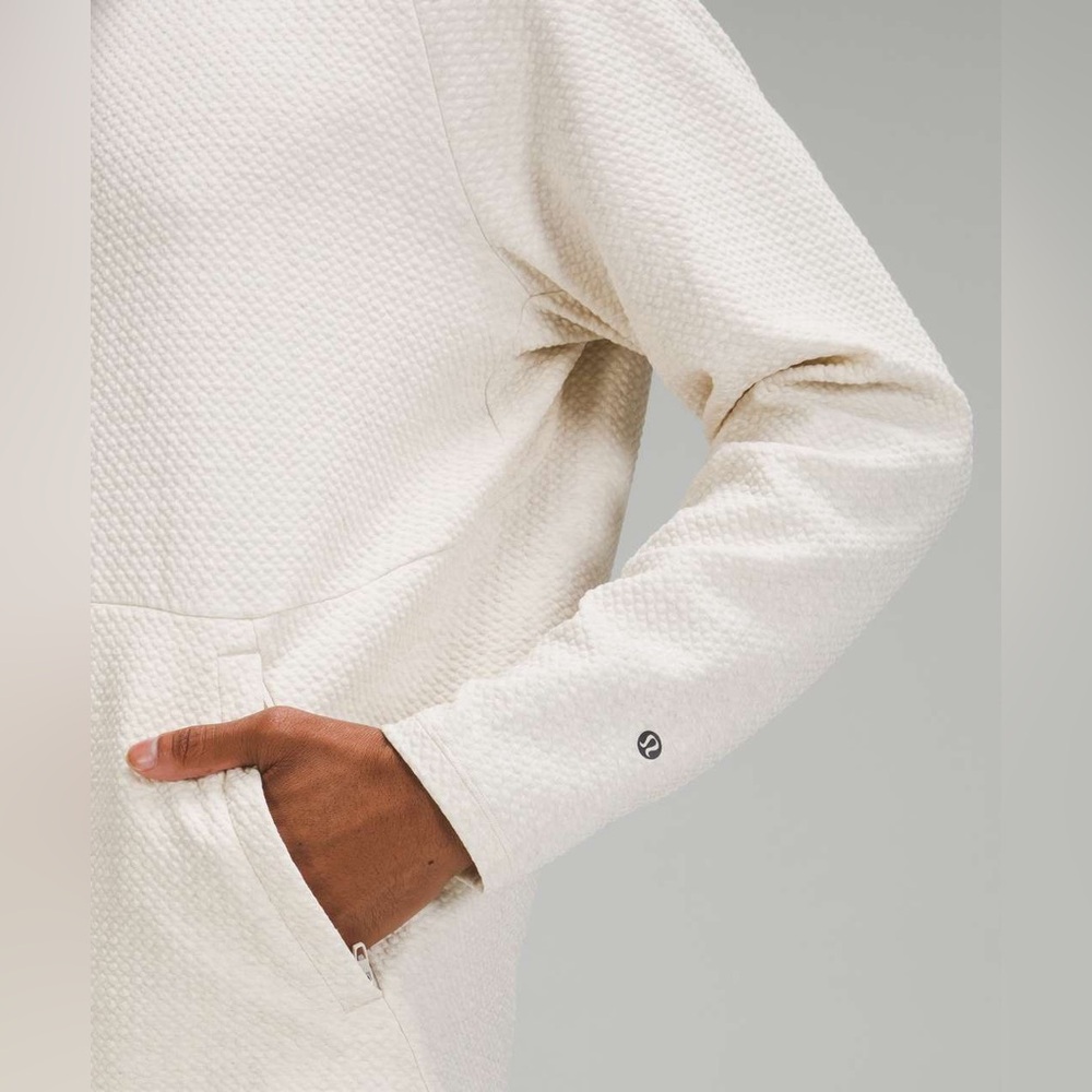 Lululemon At Ease Hoodie in Heathered Opal White, size XXL / 2XL - Picture 10 of 14